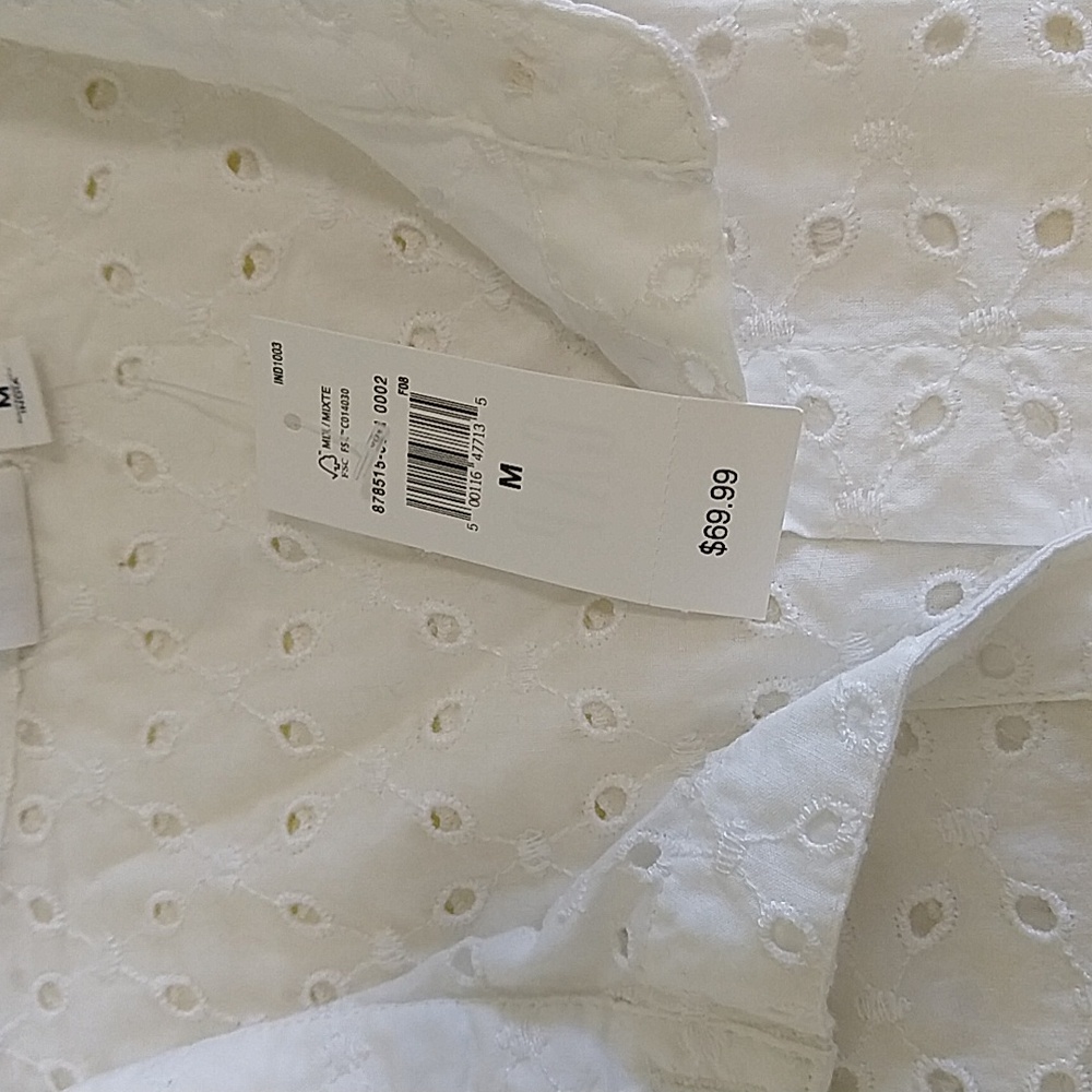 🆕 GAP White Eyelet Blouse - Picture 10 of 11
